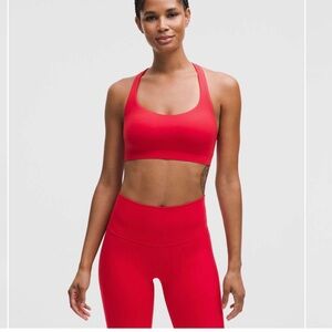✨ Lululemon FlexyFlex Strappy Yoga Bra – Lulu Red ❤️ (Size S/M) ✨